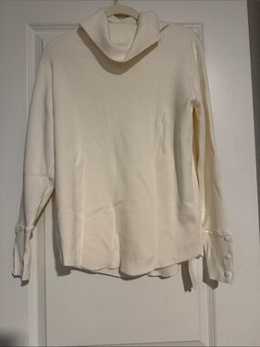 Cream Cowl Neck Sweater